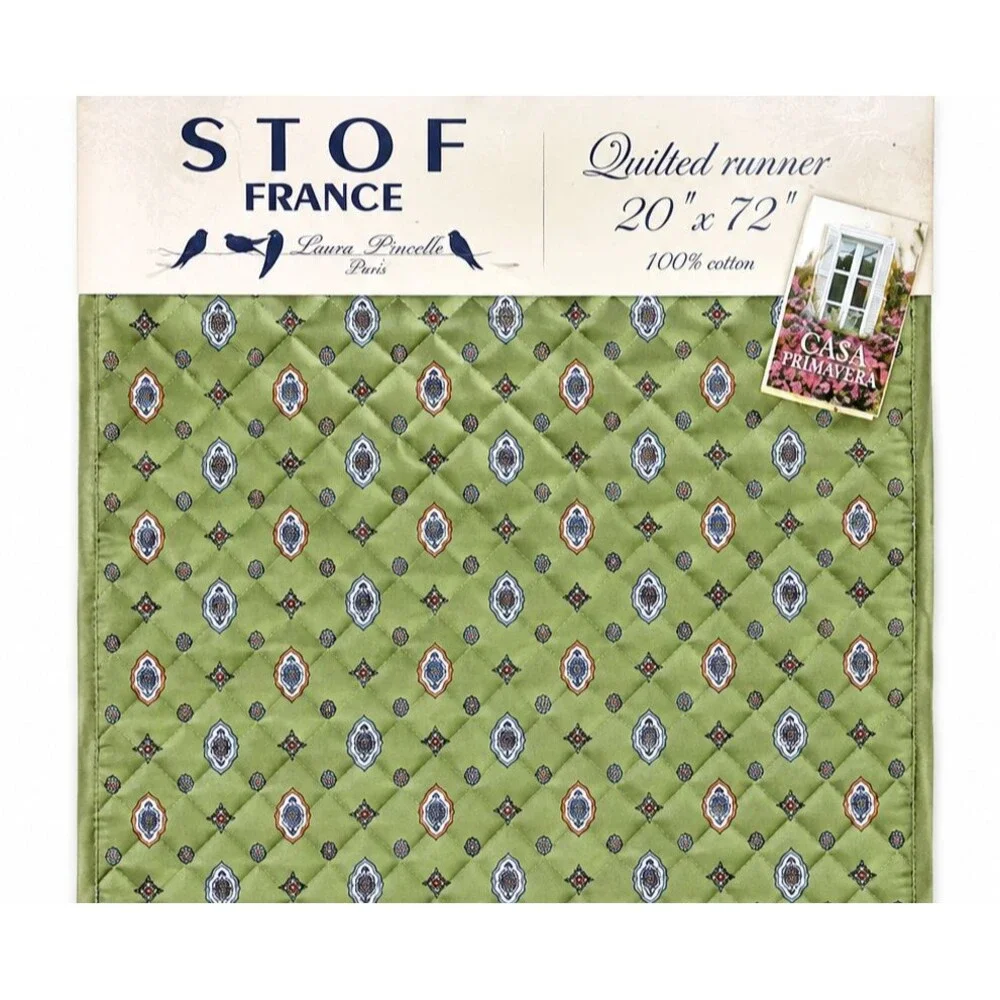 Stof Table Runner Quilted Casa Primavera French Country Made In France 20X72